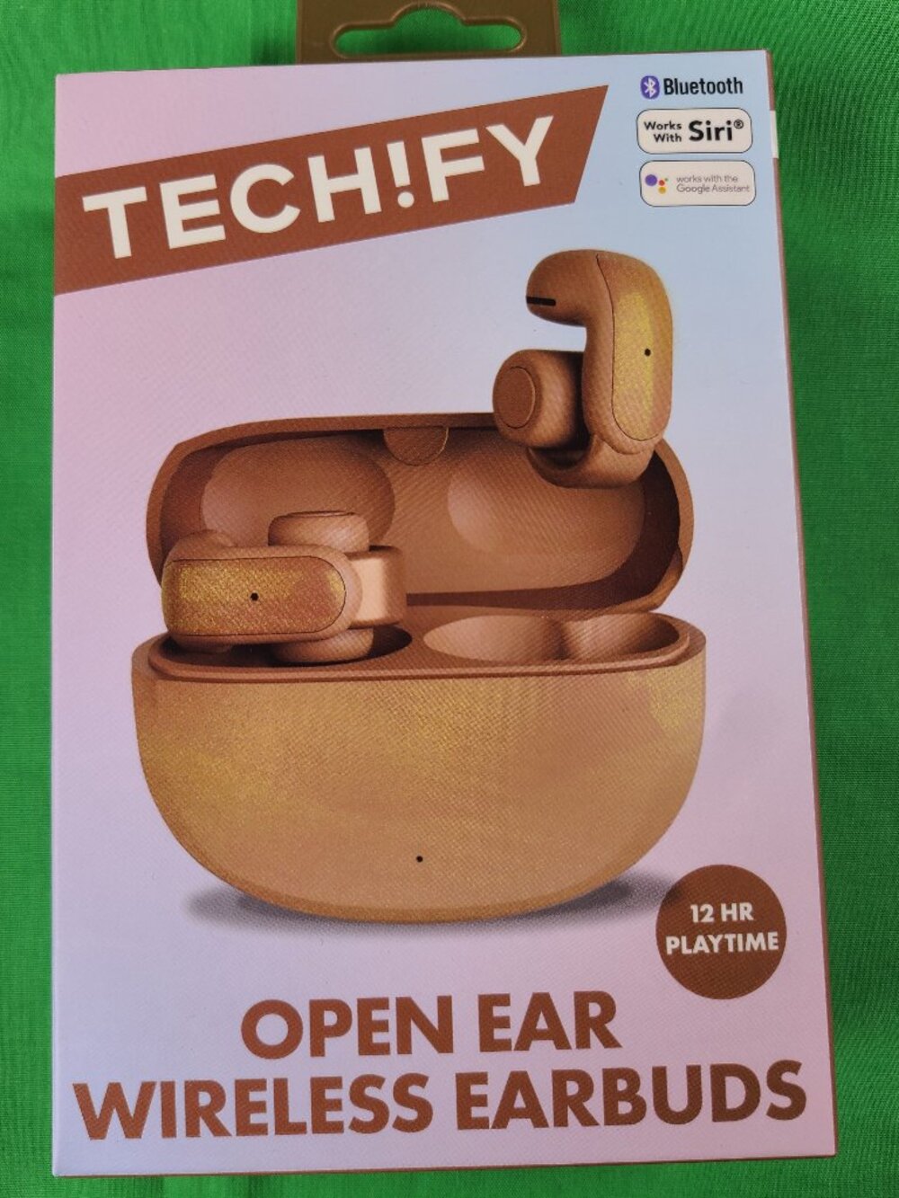 Tech!Fy Brown Bluetooth Open Ear Wireless Earbuds New